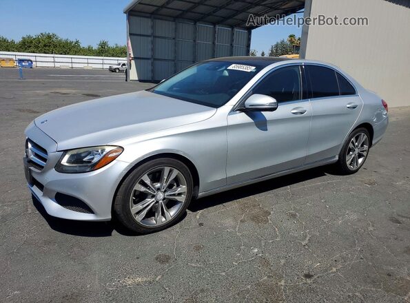 55SWF4JB6GU118497 2016 MERCEDES-BENZ C Silver Trasero izquierdo