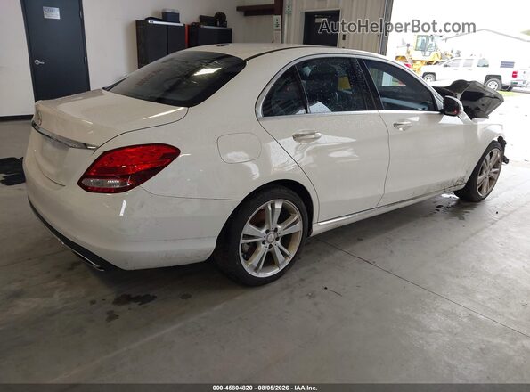 55SWF4JB6GU128026 2016 MERCEDES-BENZ C-CLASS White Задня права чверть