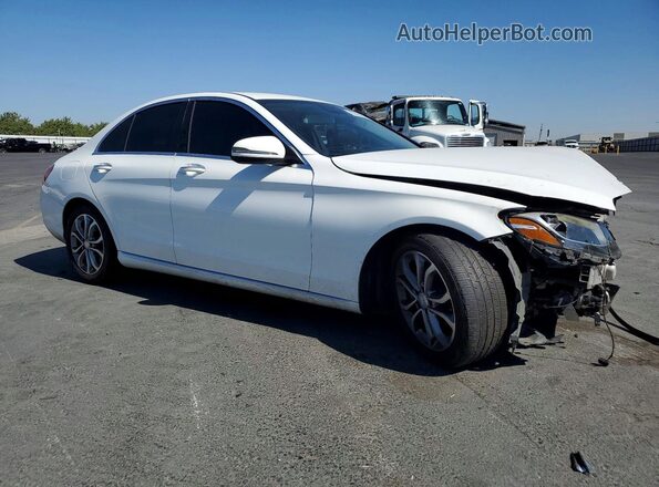 55SWF4JB6GU130763 2016 MERCEDES-BENZ C White Przód prawy
