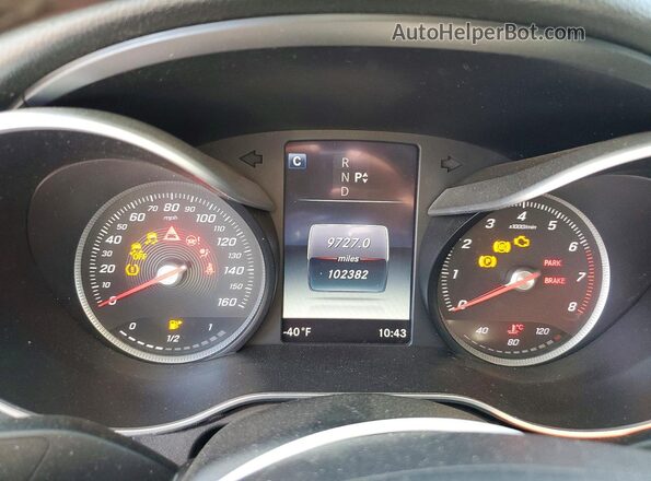 55SWF4JB6GU130763 2016 MERCEDES-BENZ C White Widok zestawu wskaźników
