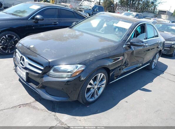 55SWF4JB6GU145523 2016 MERCEDES-BENZ C-CLASS Black Vista tres cuartos delantera izquierda