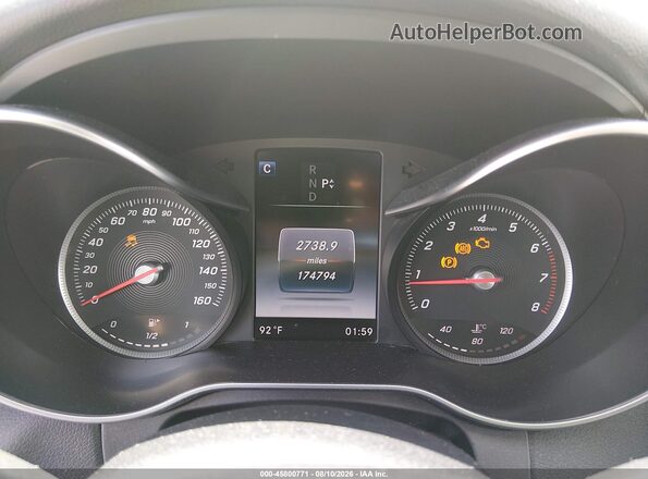 55SWF4JB6GU171779 2016 MERCEDES-BENZ C-CLASS Silver Հետևի նստատեղերի տեսք