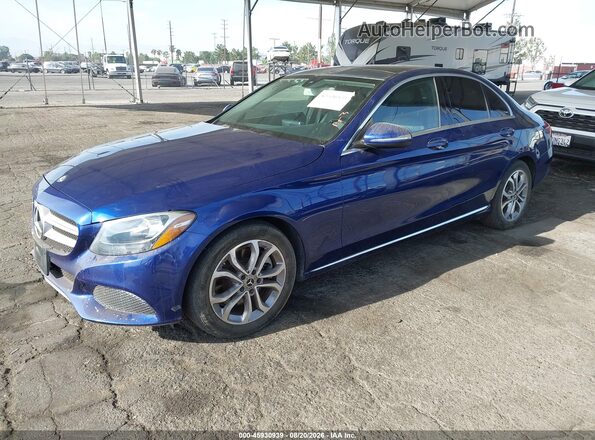 55SWF4JB6HU211621 2017 MERCEDES-BENZ C-CLASS Blue Przód lewy