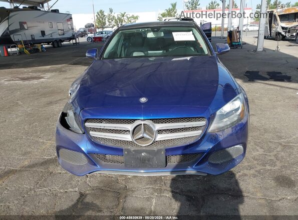 55SWF4JB6HU211621 2017 MERCEDES-BENZ C-CLASS Blue Widok zestawu wskaźników