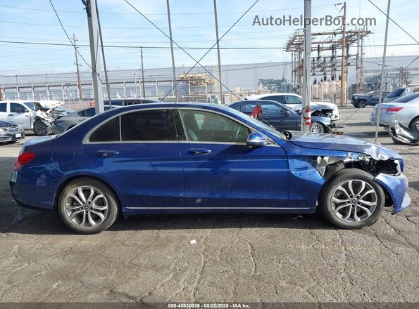 55SWF4JB6HU211621 2017 MERCEDES-BENZ C-CLASS Blue Widok wnętrza z tyłu