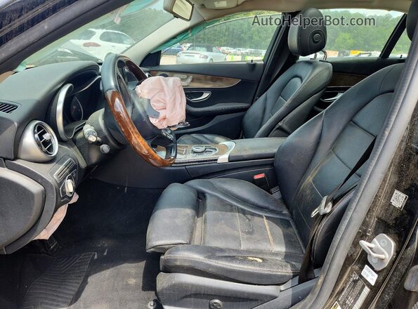 55SWF4JB6HU229634 2017 MERCEDES-BENZ C Черный Вид салона спереди