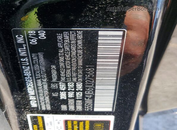 55SWF4JB6JU275681 2018 MERCEDES-BENZ C Black Շարժիչի բաժամունքի տեսք