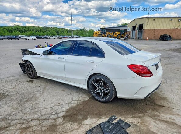 55SWF4JB6JU278855 2018 MERCEDES-BENZ C White Tył lewy