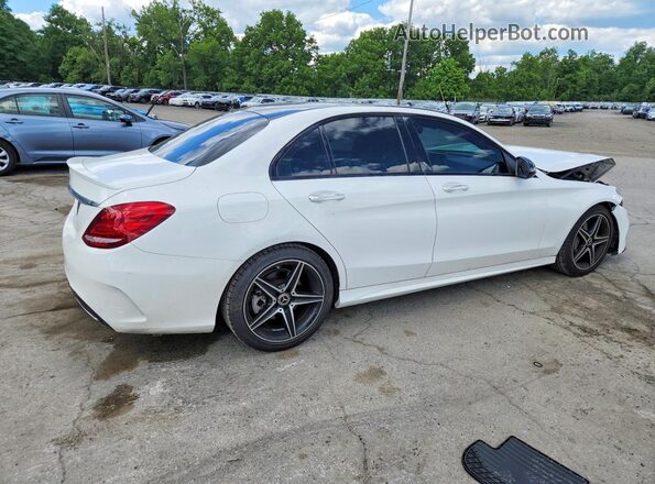55SWF4JB6JU278855 2018 MERCEDES-BENZ C White Tył prawy