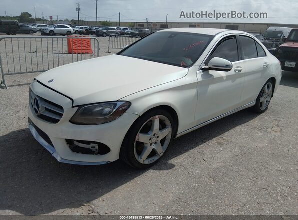 55SWF4JB7GU097286 2016 MERCEDES-BENZ C-CLASS Белый Передняя левая четверть