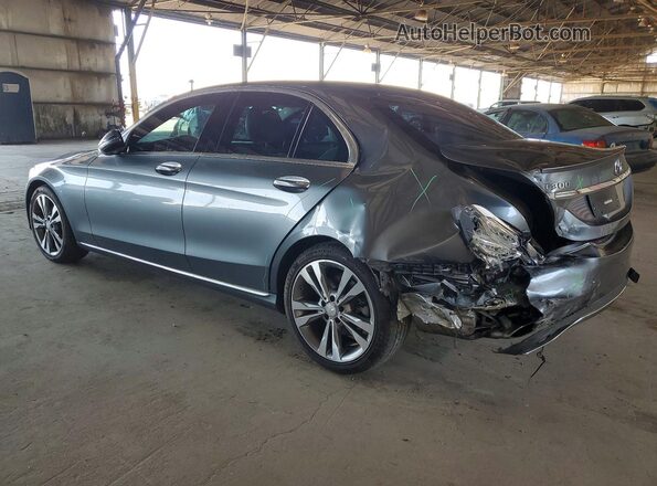 55SWF4JB7HU182114 2017 MERCEDES-BENZ C Gray Trasero izquierdo
