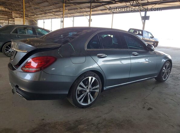 55SWF4JB7HU182114 2017 MERCEDES-BENZ C Gray Trasero derecho