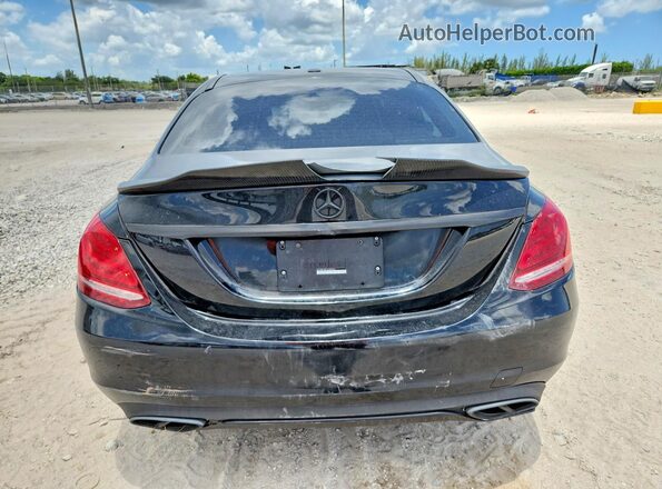 55SWF4JB7JU282042 2018 MERCEDES-BENZ C Black Widok z tyłu