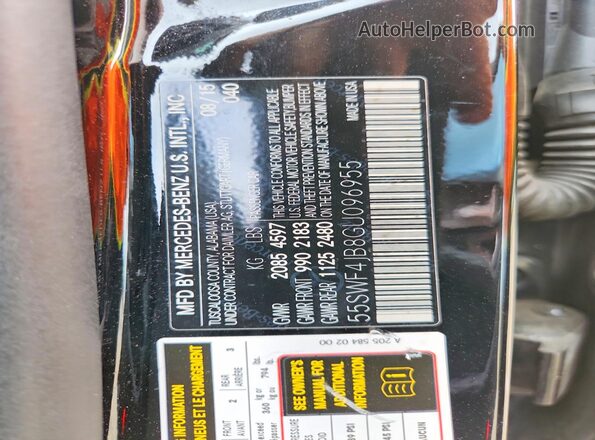 55SWF4JB8GU096955 2016 MERCEDES-BENZ C Black Շարժիչի բաժամունքի տեսք