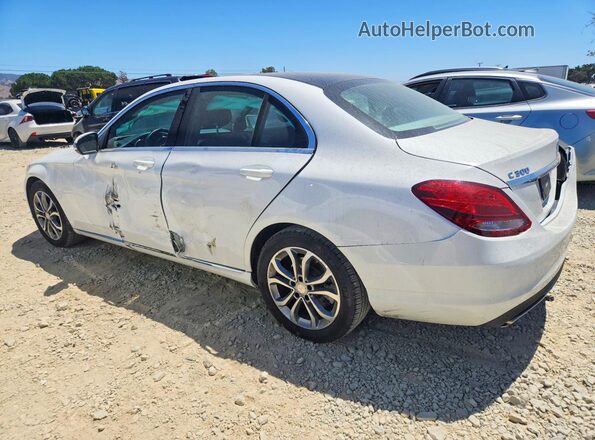 55SWF4JB8HU197396 2017 MERCEDES-BENZ C White Tył lewy