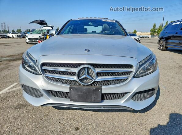 55SWF4JB8JU275682 2018 MERCEDES-BENZ C Silver Вид спереду