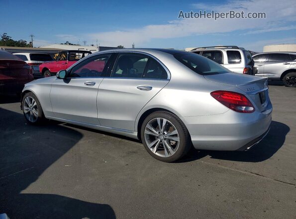 55SWF4JB9GU141479 2016 MERCEDES-BENZ C Silver Tył lewy