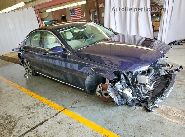 55SWF4JB9GU149887 2016 MERCEDES-BENZ C Blue Առջևի աջ