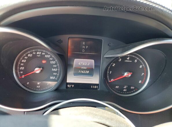 55SWF4JB9GU157343 2016 MERCEDES-BENZ C Black Instrument cluster view