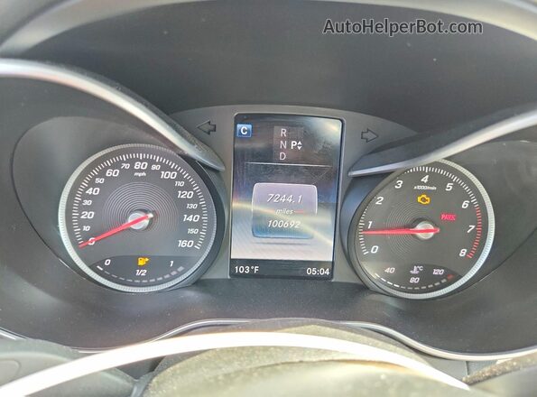 55SWF4JB9GU157648 2016 MERCEDES-BENZ C Black ხელსაწყოთა პანელის ხედი