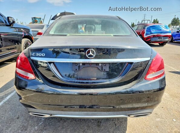 55SWF4JB9GU157648 2016 MERCEDES-BENZ C Black უკანა ხედი