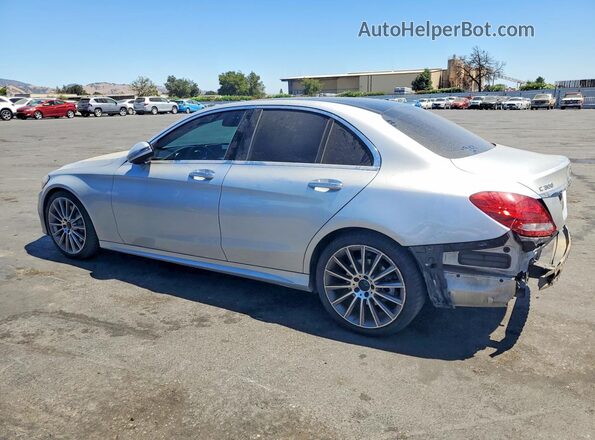 55SWF4JB9HU228378 2017 MERCEDES-BENZ C Silver Tył lewy