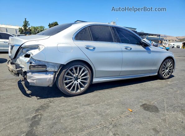 55SWF4JB9HU228378 2017 MERCEDES-BENZ C Silver Tył prawy