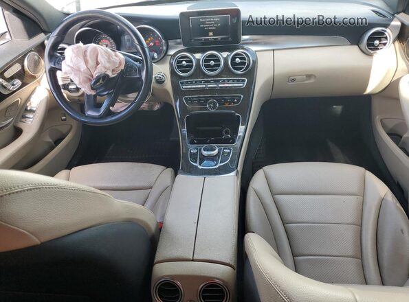 55SWF4JB9JU239693 2018 MERCEDES-BENZ C White Dashboard view
