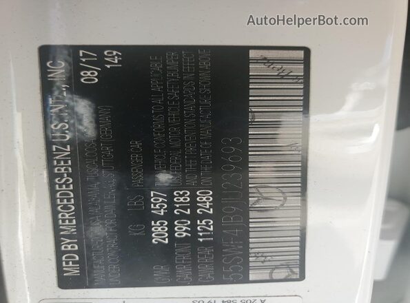 55SWF4JB9JU239693 2018 MERCEDES-BENZ C White Engine compartment view
