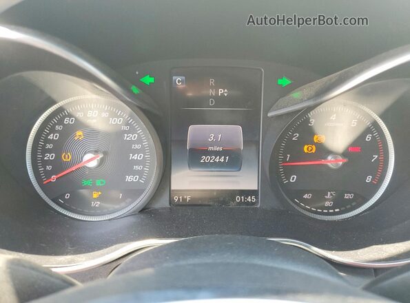 55SWF4JBXGU098903 2016 MERCEDES-BENZ C White Вид щитка приладів