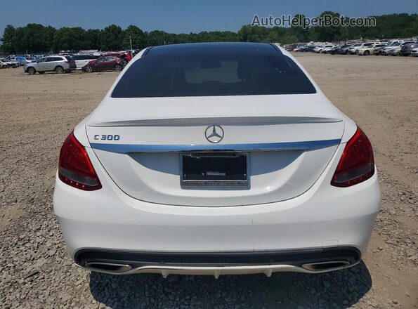 55SWF4JBXGU098903 2016 MERCEDES-BENZ C White Вид ззаду