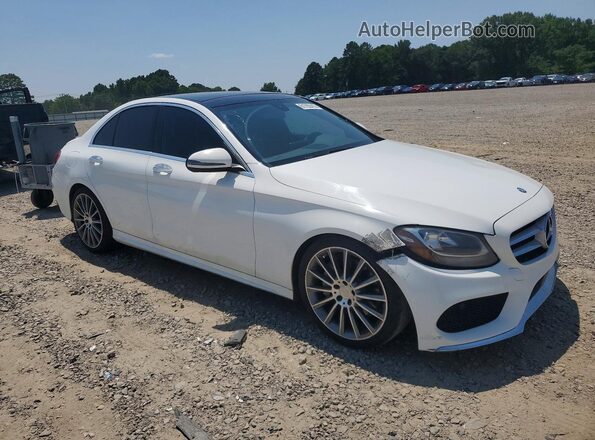 55SWF4JBXGU098903 2016 MERCEDES-BENZ C White Передня права чверть