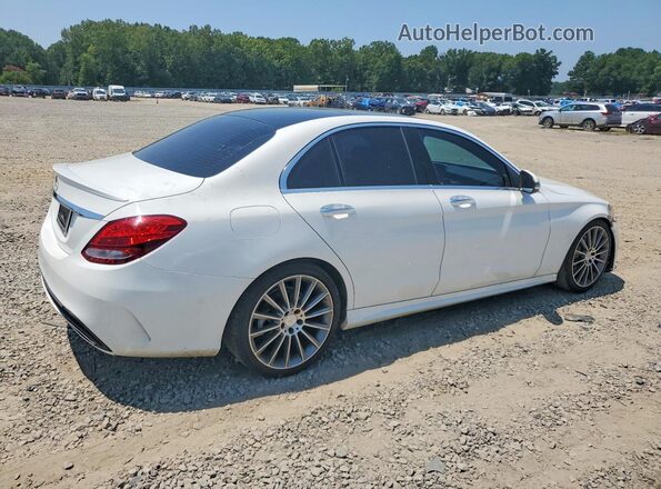 55SWF4JBXGU098903 2016 MERCEDES-BENZ C White Задня права чверть