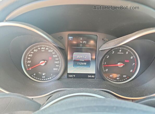 55SWF4JBXGU108801 2016 MERCEDES-BENZ C Black Widok zestawu wskaźników