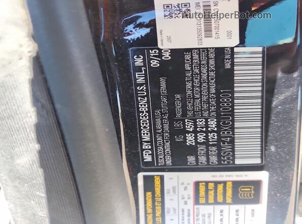 55SWF4JBXGU108801 2016 MERCEDES-BENZ C Black Widok komory silnika