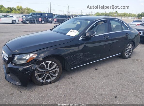 55SWF4JBXGU114811 2016 MERCEDES-BENZ C-CLASS Black Առջևի ձախ երեք քառորդ տեսարան