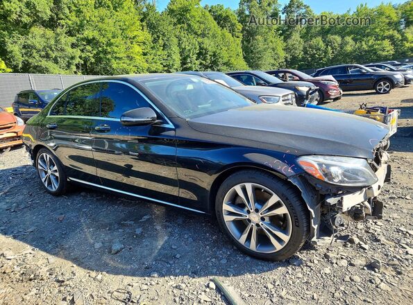 55SWF4JBXHU181264 2017 MERCEDES-BENZ C Черный Передняя правая четверть
