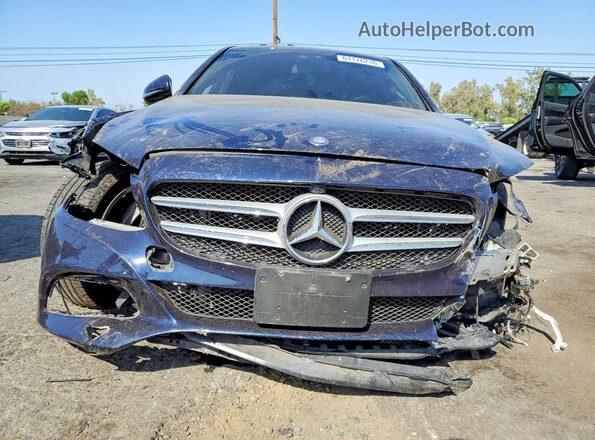 55SWF4JBXHU195150 2017 MERCEDES-BENZ C Blue Widok z przodu