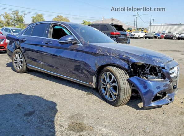 55SWF4JBXHU195150 2017 MERCEDES-BENZ C Blue Przód prawy