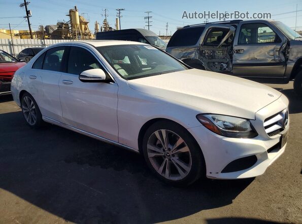 55SWF4JBXJU268894 2018 MERCEDES-BENZ C White Передня права чверть