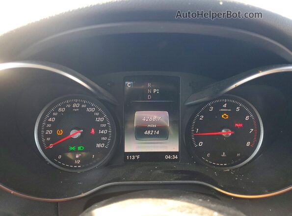 55SWF4JBXJU268894 2018 MERCEDES-BENZ C White Вид щитка приладів