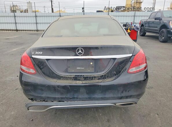 55SWF4JBXJU273402 2018 MERCEDES-BENZ C Black უკანა ხედი