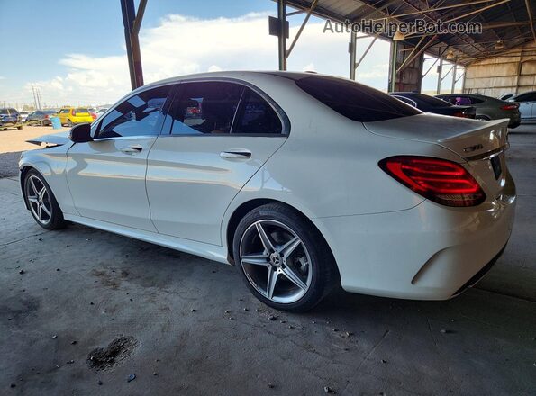 55SWF4JBXJU279538 2018 MERCEDES-BENZ C White Задня ліва чверть