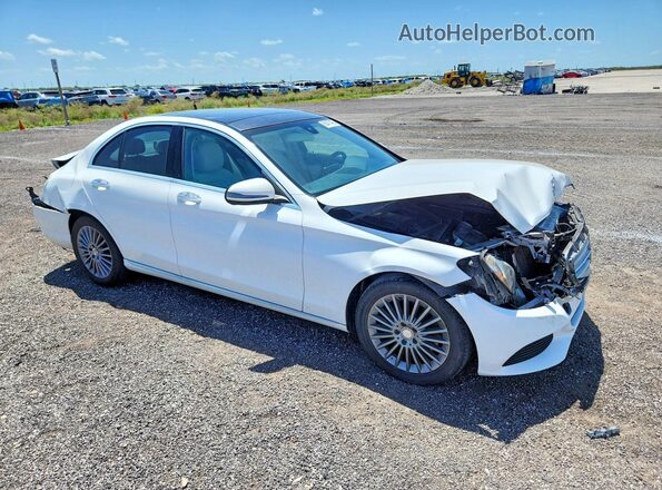 55SWF4KB0GU098259 2016 MERCEDES-BENZ C White Передня права чверть