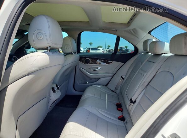 55SWF4KB0GU098259 2016 MERCEDES-BENZ C White Вид задніх сидінь