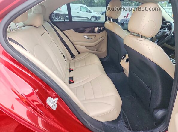 55SWF4KB0GU103038 2016 MERCEDES-BENZ C Red Հետևի նստատեղերի տեսք
