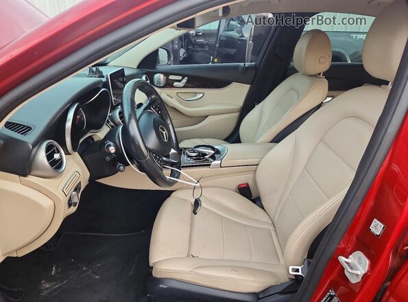 55SWF4KB0GU103038 2016 MERCEDES-BENZ C Red Սալոնի դիմացի տեսք