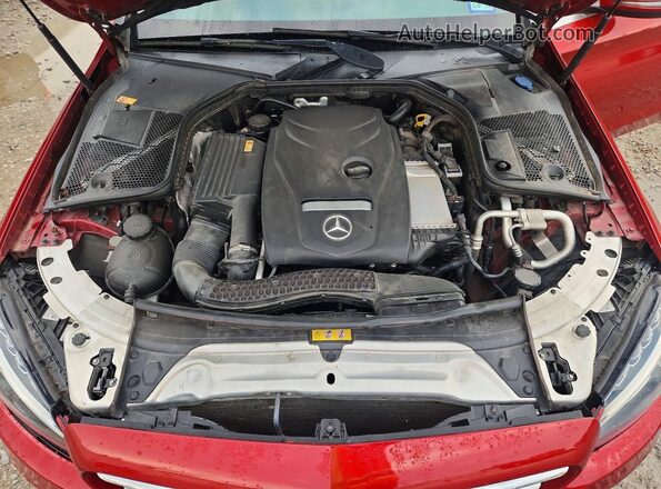 55SWF4KB0GU103038 2016 MERCEDES-BENZ C Red Սալոնի հետևի տեսք