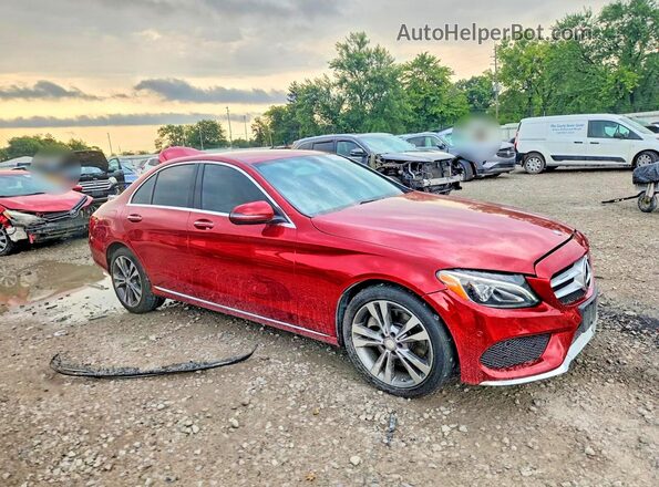 55SWF4KB0GU103038 2016 MERCEDES-BENZ C Red Առջևի աջ