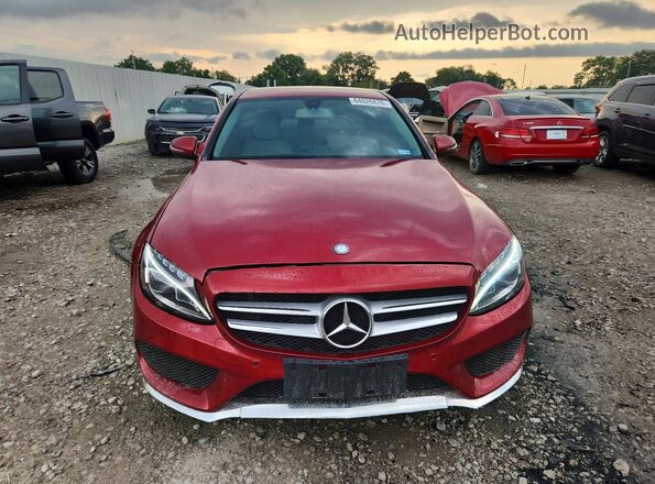 55SWF4KB0GU103038 2016 MERCEDES-BENZ C Red Դիմացի տեսք